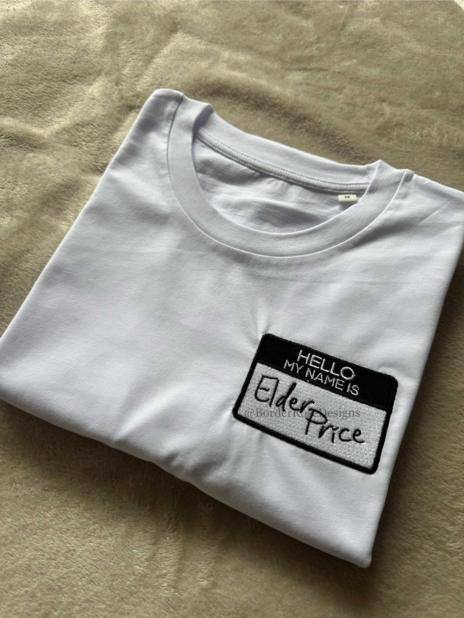 Hello Elder Price Book of Mormon Musical Unisex Embroidered T Shirt