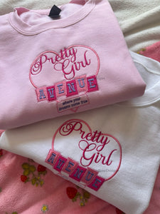 Pretty Girl Avenue House Tour Sabrina Carpenter Inspired Unisex Embroidered Sweatshirt