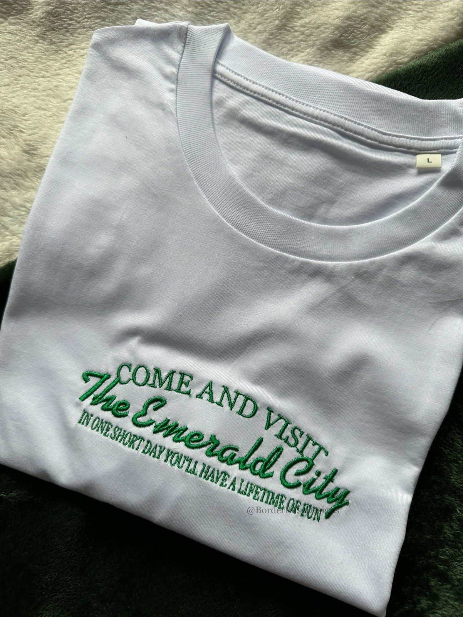 Visit The Emerald City Wicked Unisex Embroidered T Shirt