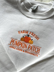 Farm Fresh Pumpkin Patch Unisex Embroidered Sweatshirt