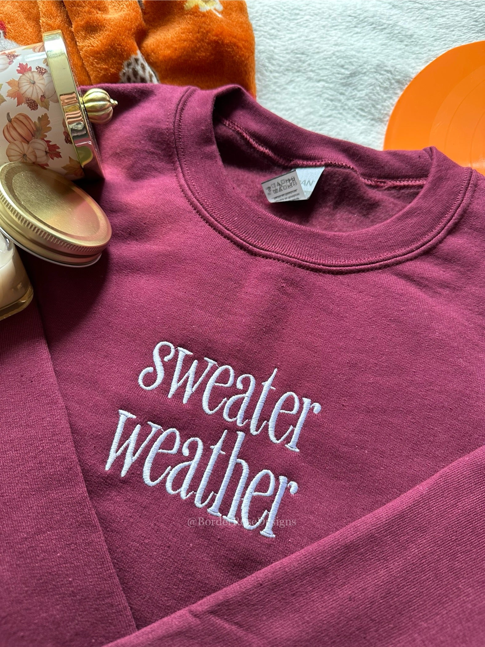 Sweater Weather Unisex Embroidered Sweatshirt