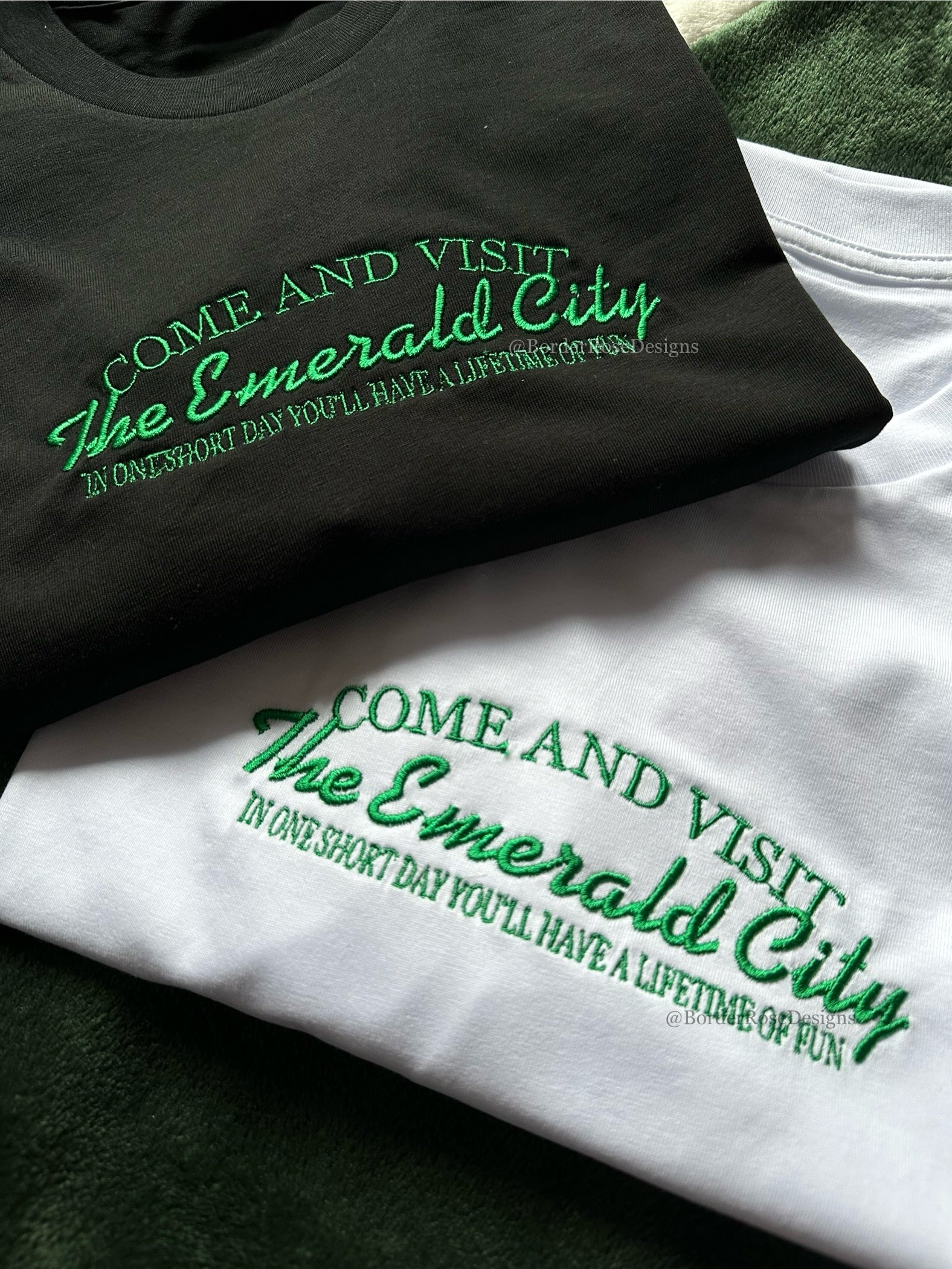 Visit The Emerald City Wicked Unisex Embroidered T Shirt