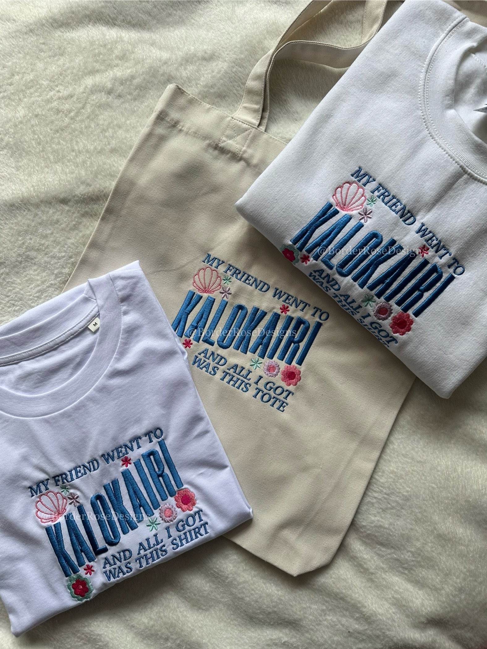 Kalokairi Souvenir Embroidered Tote Bag