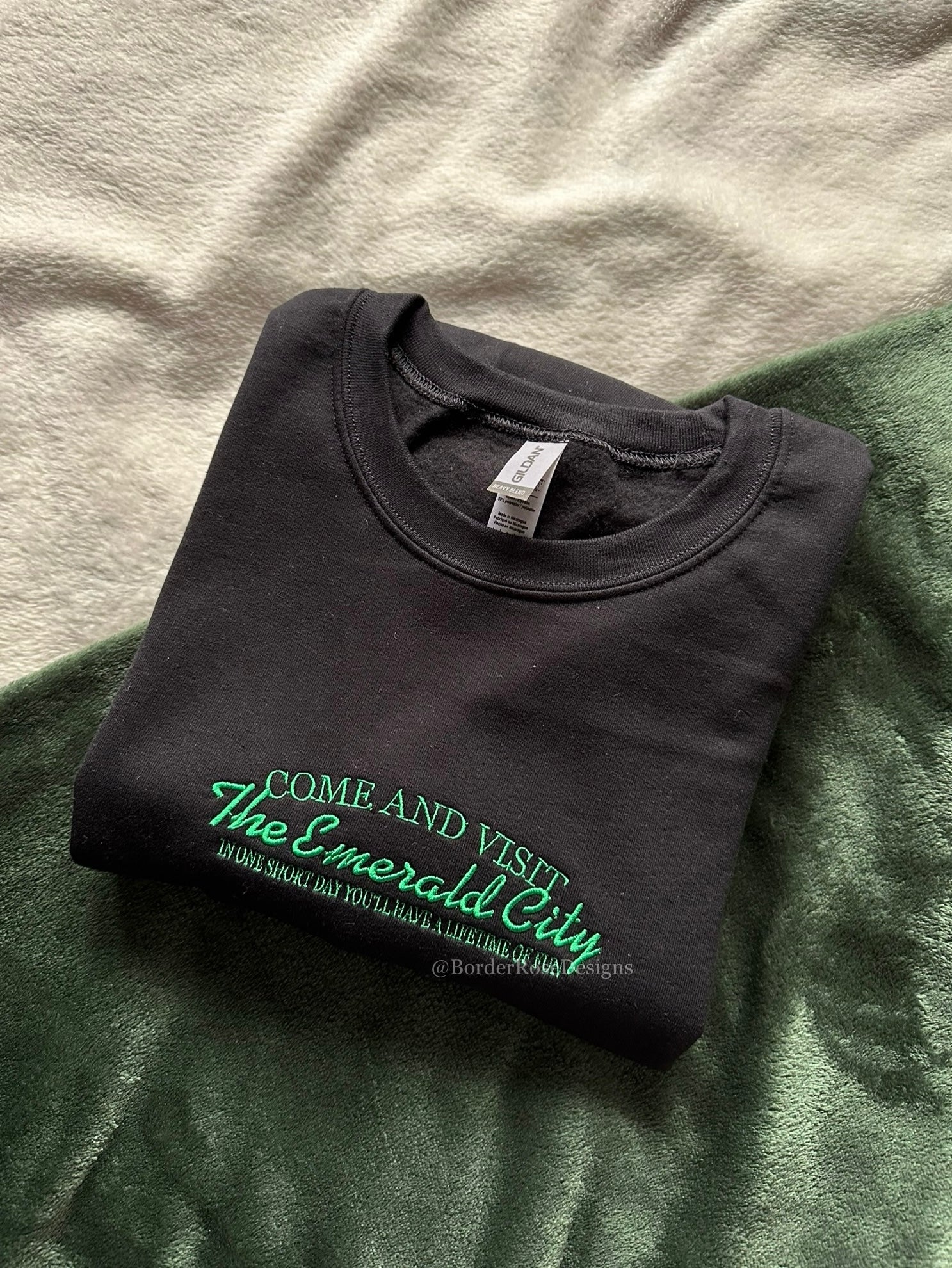 Visit The Emerald City Wicked Embroidered Sweatshirt
