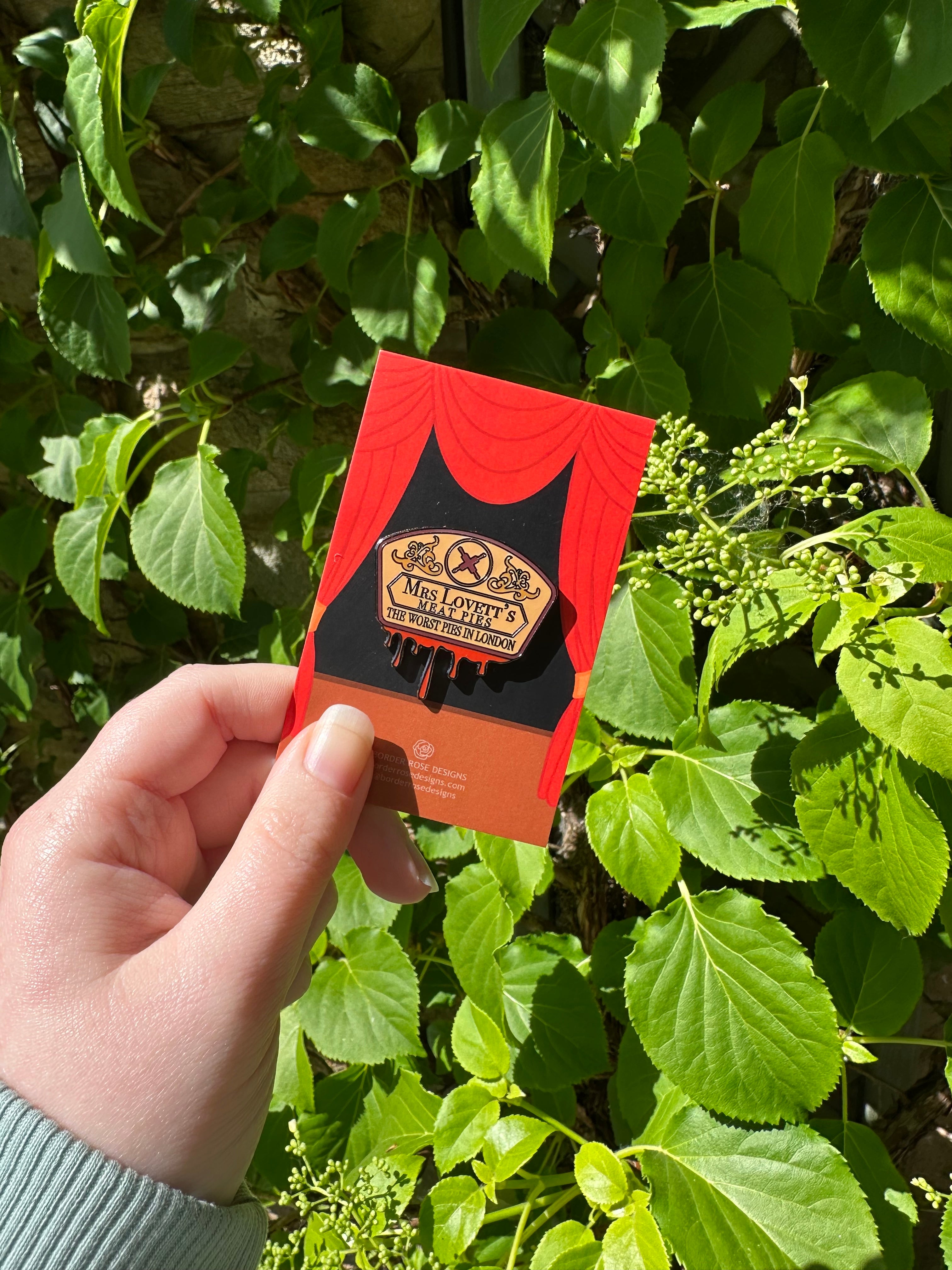 Mrs Lovett's Meat Pies Sweeney Todd Enamel Pin Badge
