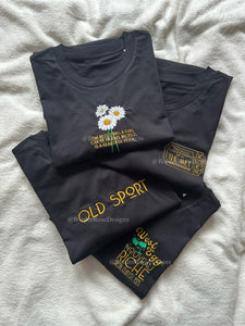 Old Sport The Great Gatsby Unisex Embroidered T Shirt