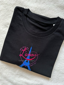 L'Amour Moulin Rouge Unisex Embroidered T Shirt