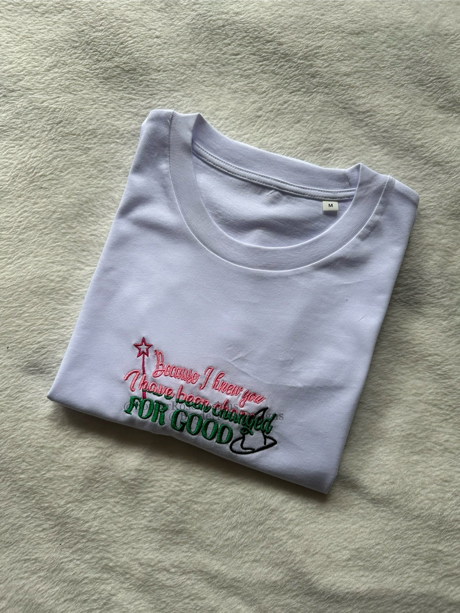 For Good Wicked  Unisex Embroidered T Shirt