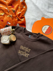 Sweater Weather Unisex Embroidered Sweatshirt
