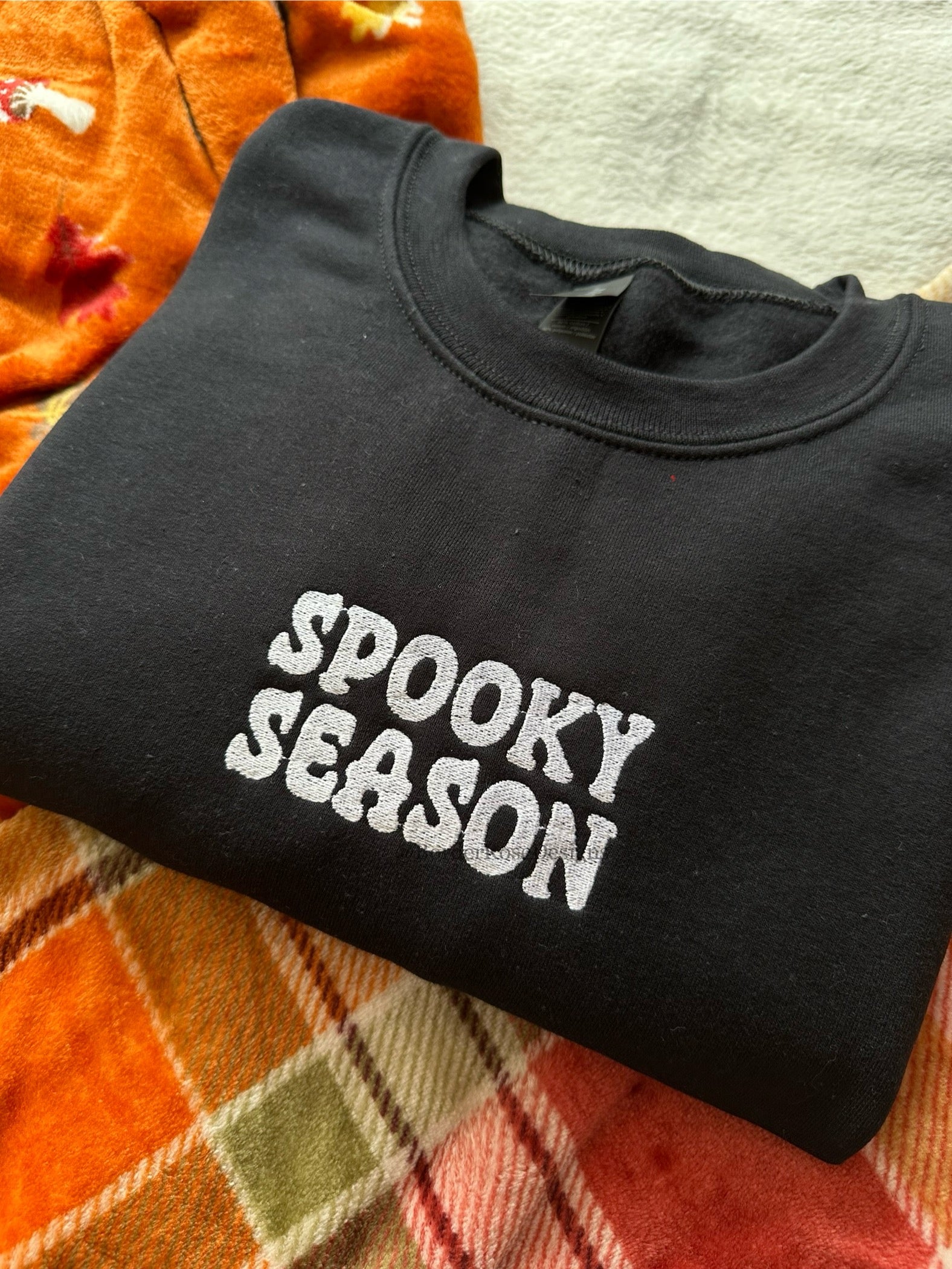 Spooky Season Cute Unisex Embroidered Sweatshirt