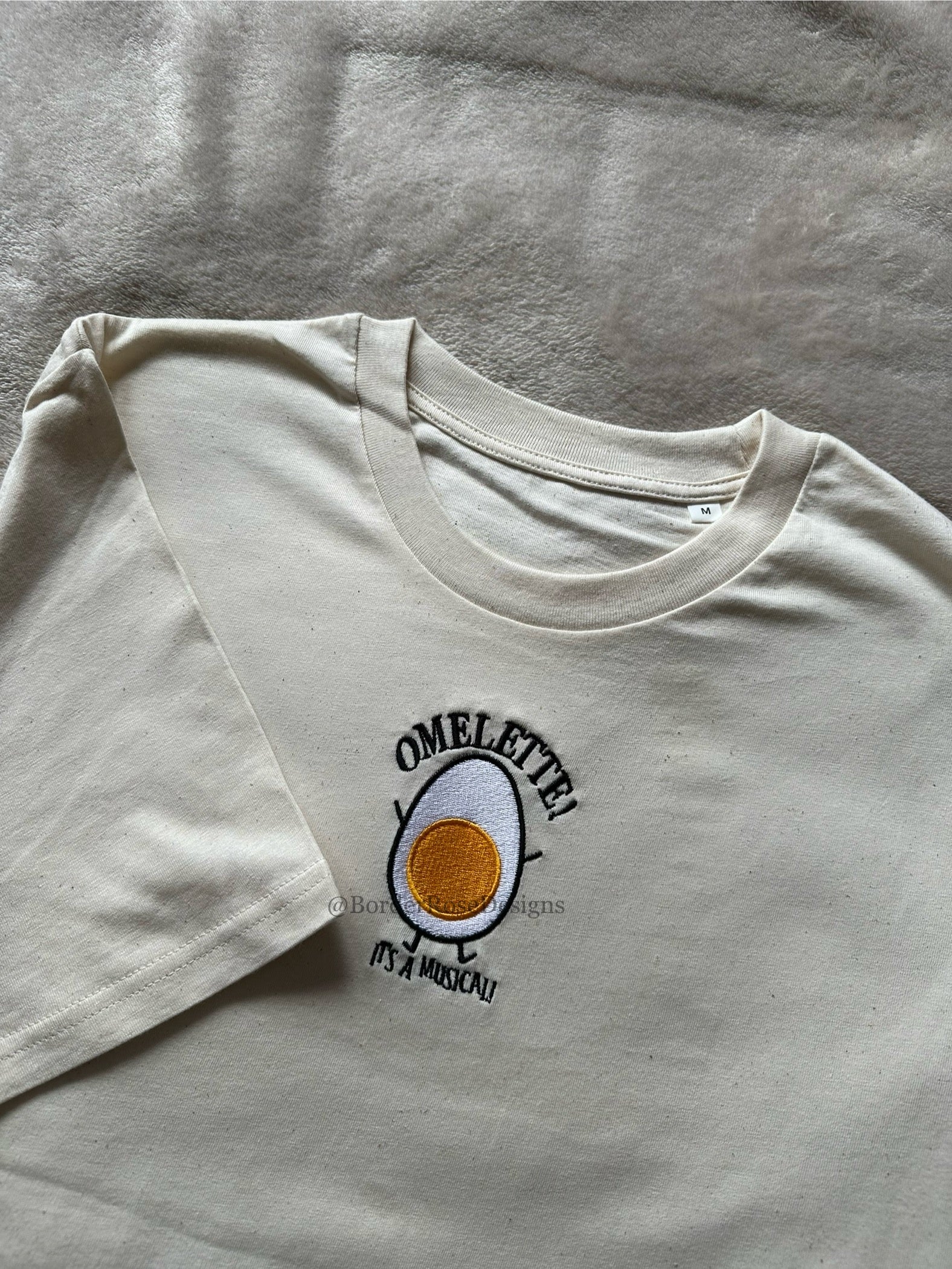 Omelette! The Musical Something Rotten Unisex Embroidered T Shirt