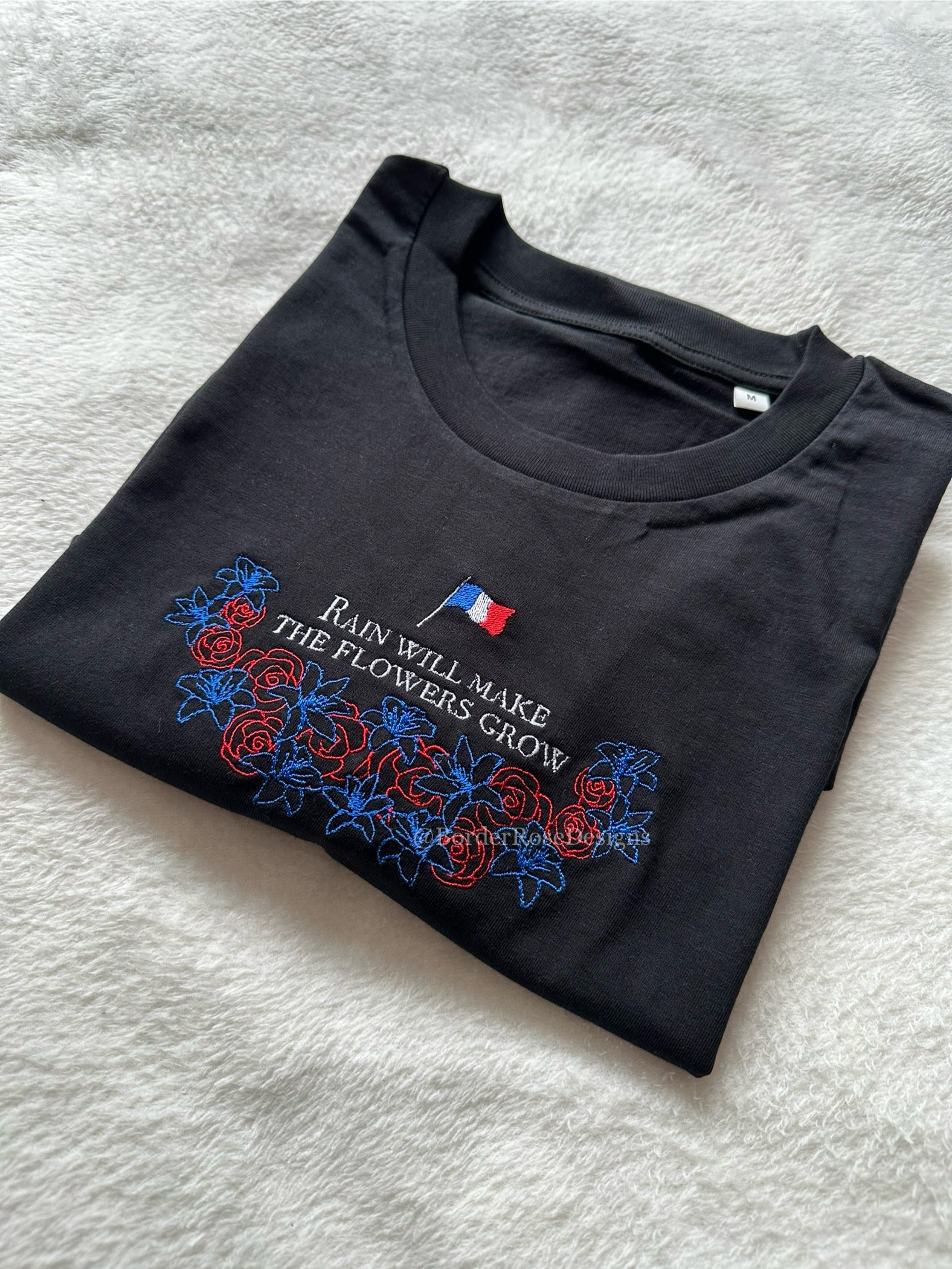 Rain Will Make The Flowers Grow Les Misérables Unisex Embroidered T Shirt