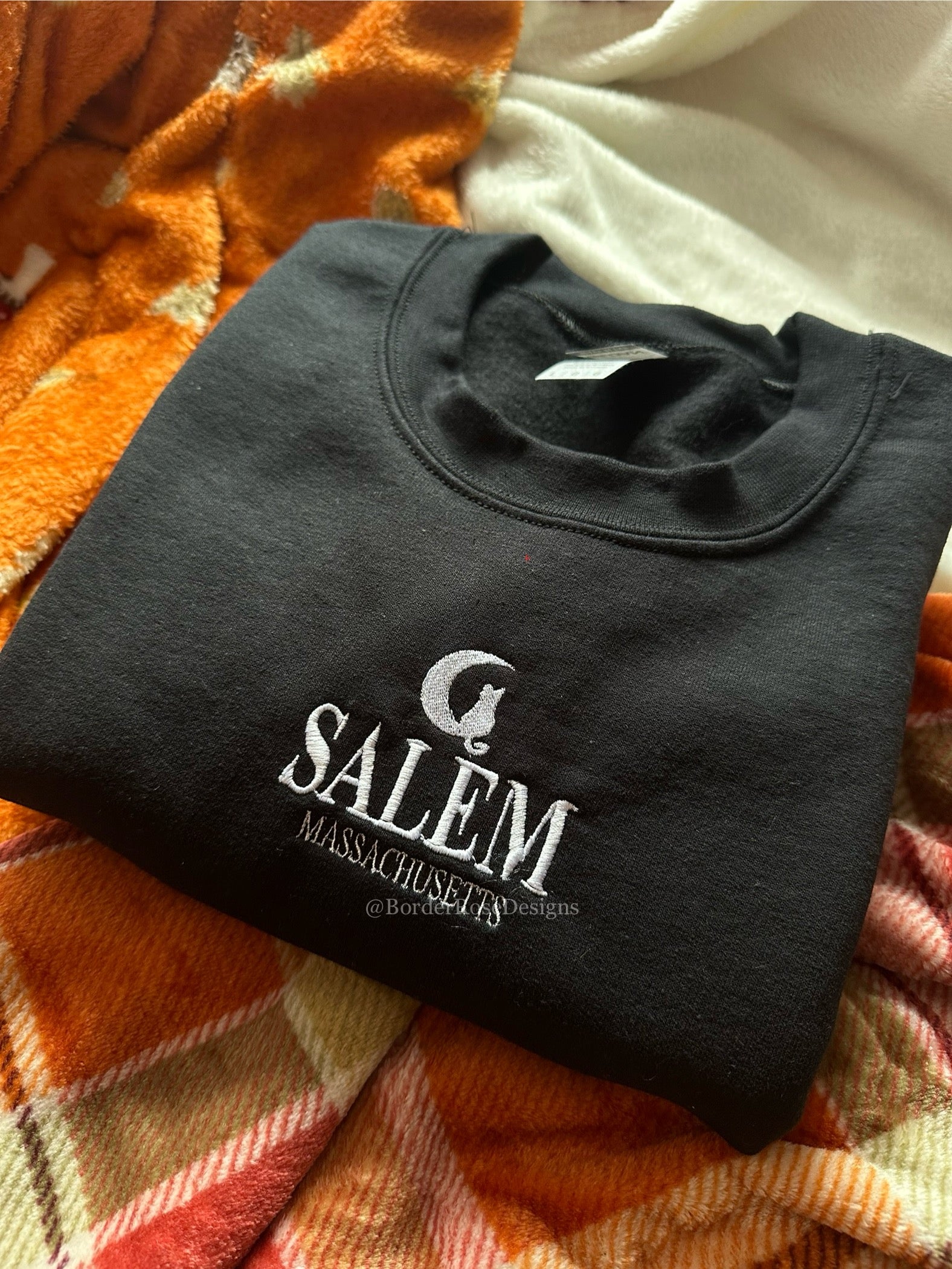 Salem Massachusetts Unisex Embroidered Sweatshirt