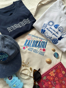 Kalokairi Souvenir Embroidered Tote Bag