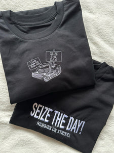 Seize The Day Newsies Unisex Embroidered T Shirt