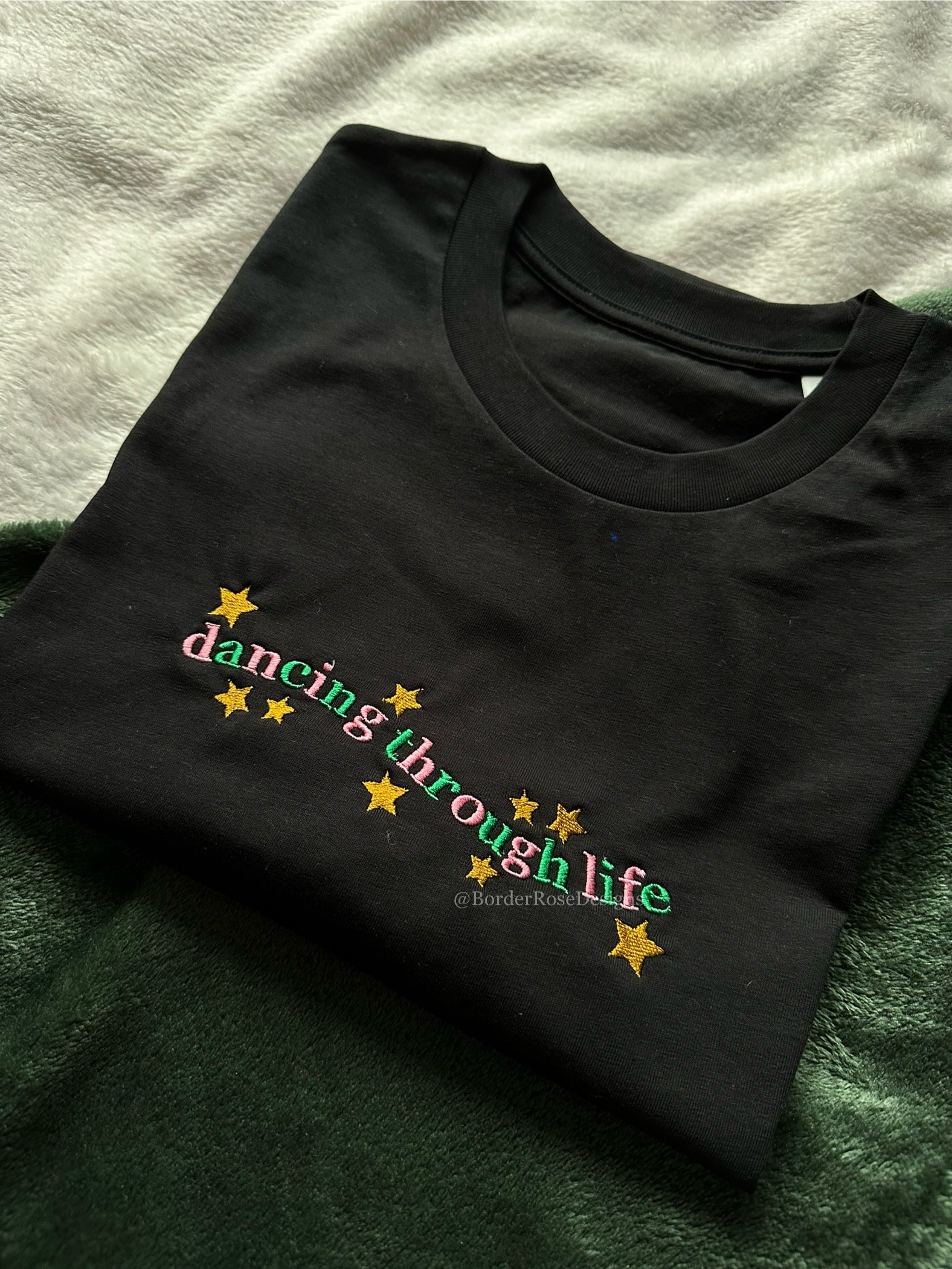 Dancing Through Life Wicked Unisex Embroidered T Shirt