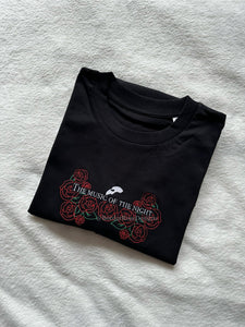 Music of the Night Phantom of the Opera Unisex Embroidered T Shirt
