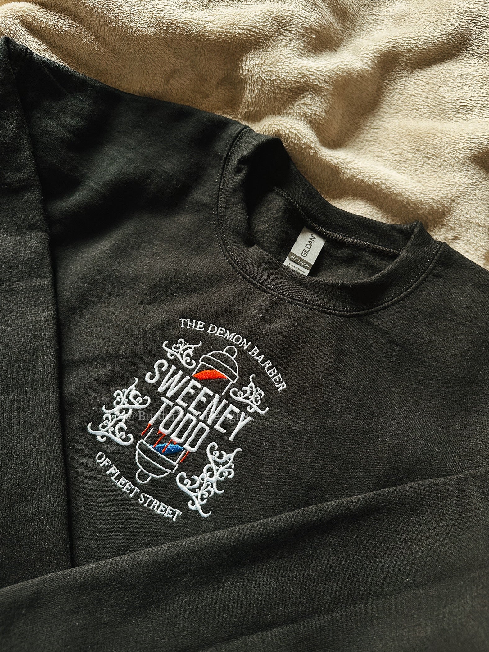 Sweeney Todd Demon Barber Unisex Embroidered Sweatshirt