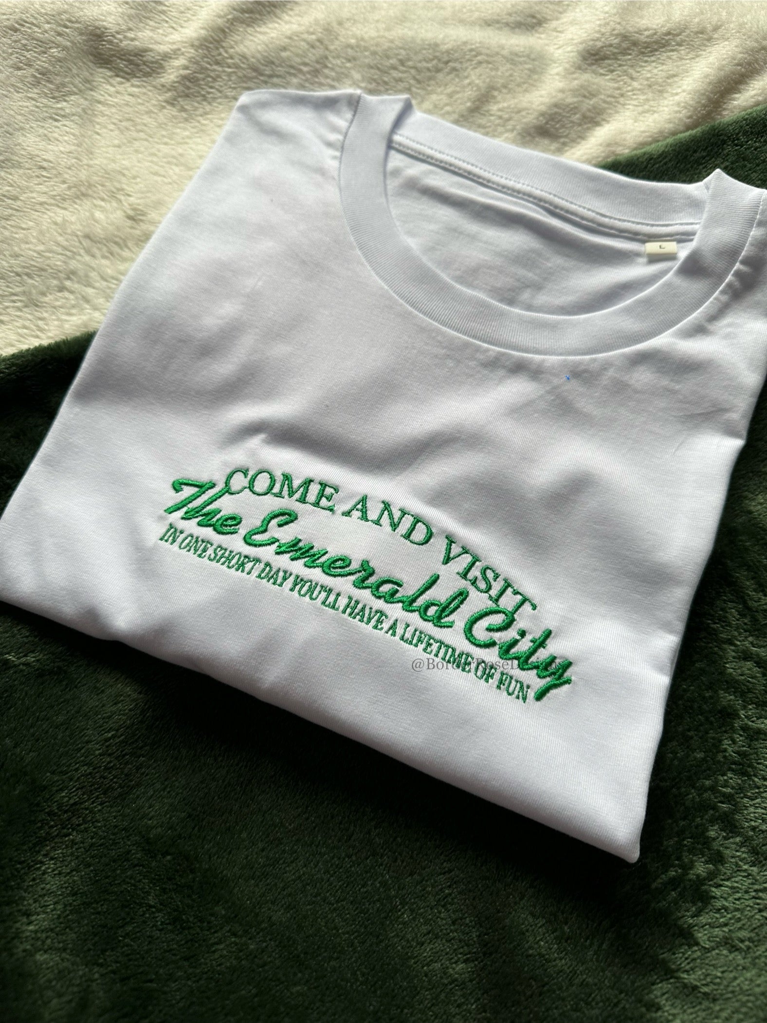 Visit The Emerald City Wicked Unisex Embroidered T Shirt