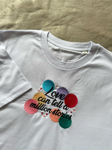 Love Can Tell A Million Stories Falsettos Unisex Embroidered T Shirt
