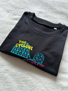 It's Just A Ride Ride The Cyclone Unisex Embroidered T Shirt