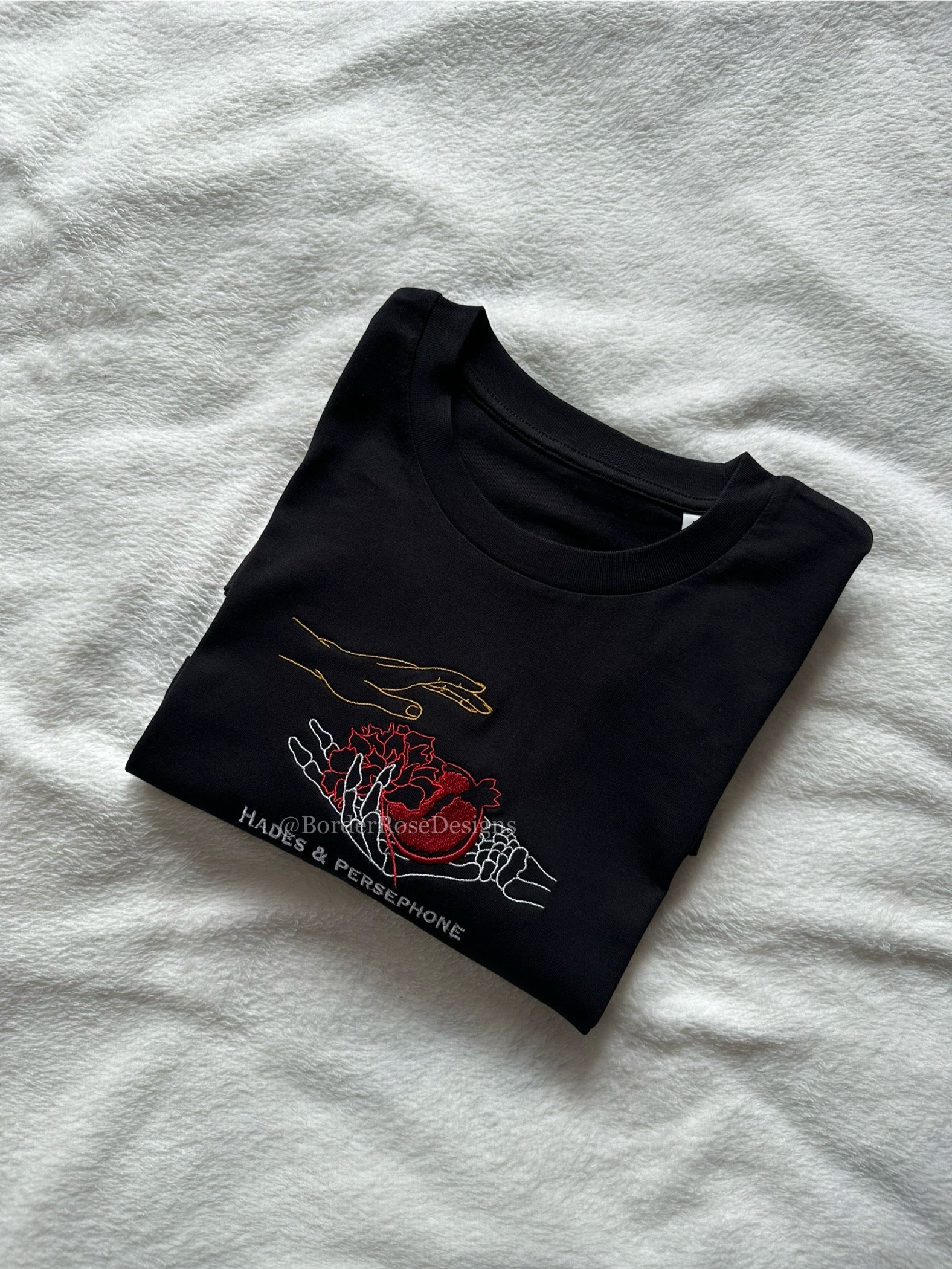 Hades & Persephone Hadestown Unisex Embroidered T Shirt