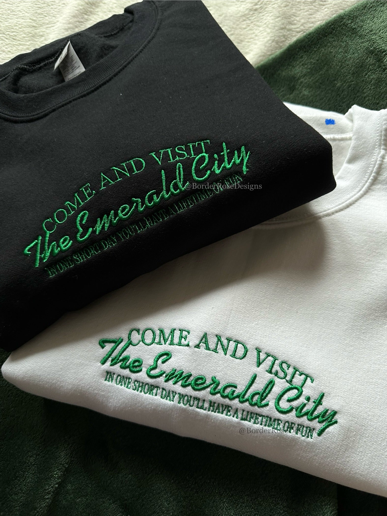 Visit The Emerald City Wicked Embroidered Sweatshirt