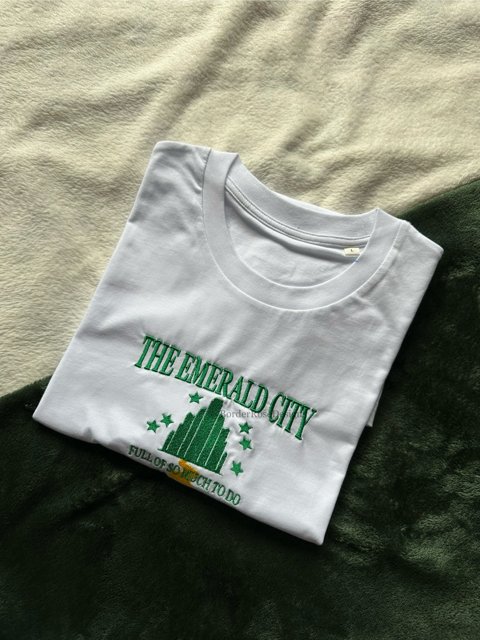 The Emerald City One Short Day Wicked Unisex Embroidered T Shirt