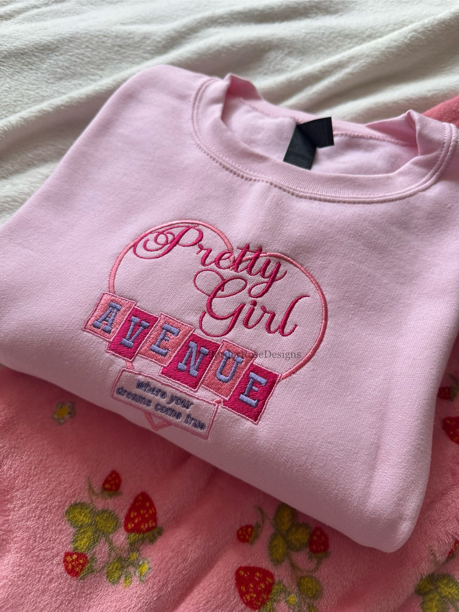 Pretty Girl Avenue House Tour Sabrina Carpenter Inspired Unisex Embroidered Sweatshirt