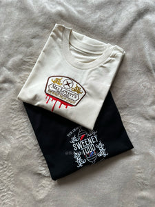 Mrs Lovett's Meat Pies Sweeney Todd  Unisex Embroidered T Shirt