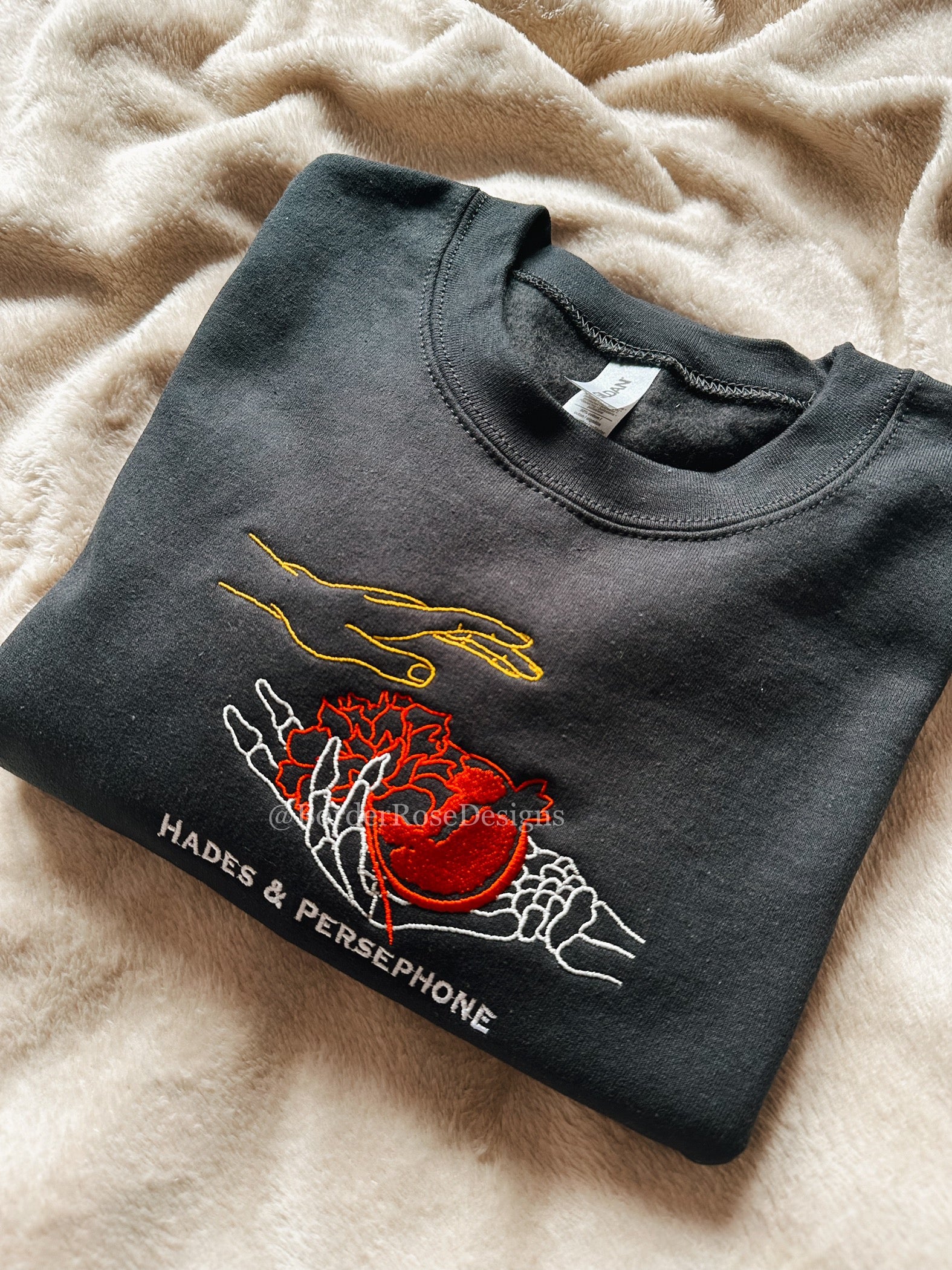 Hades & Persephone Hadestown Unisex Embroidered Sweatshirt