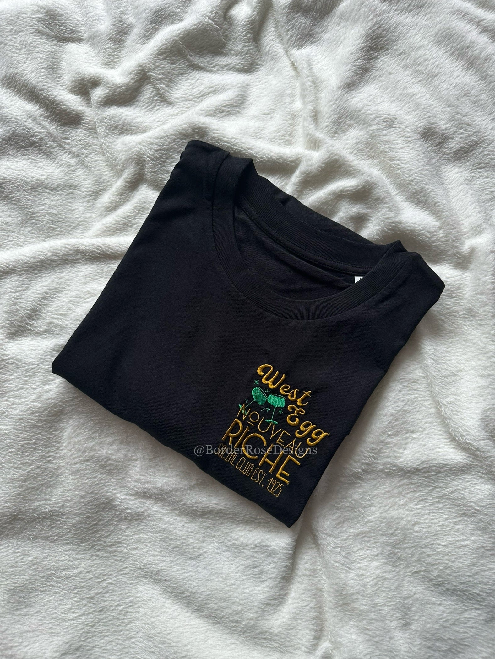 West Egg New Money The Great Gatsby Unisex Embroidered T Shirt