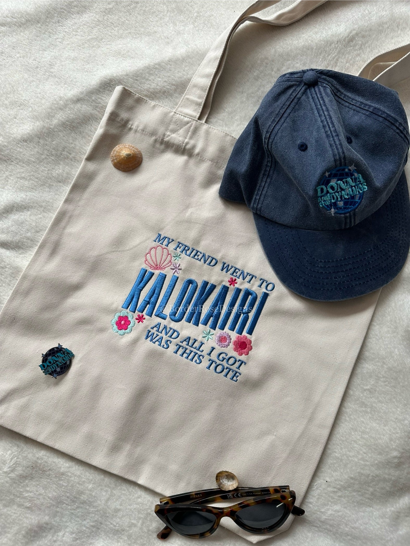 Kalokairi Souvenir Embroidered Tote Bag