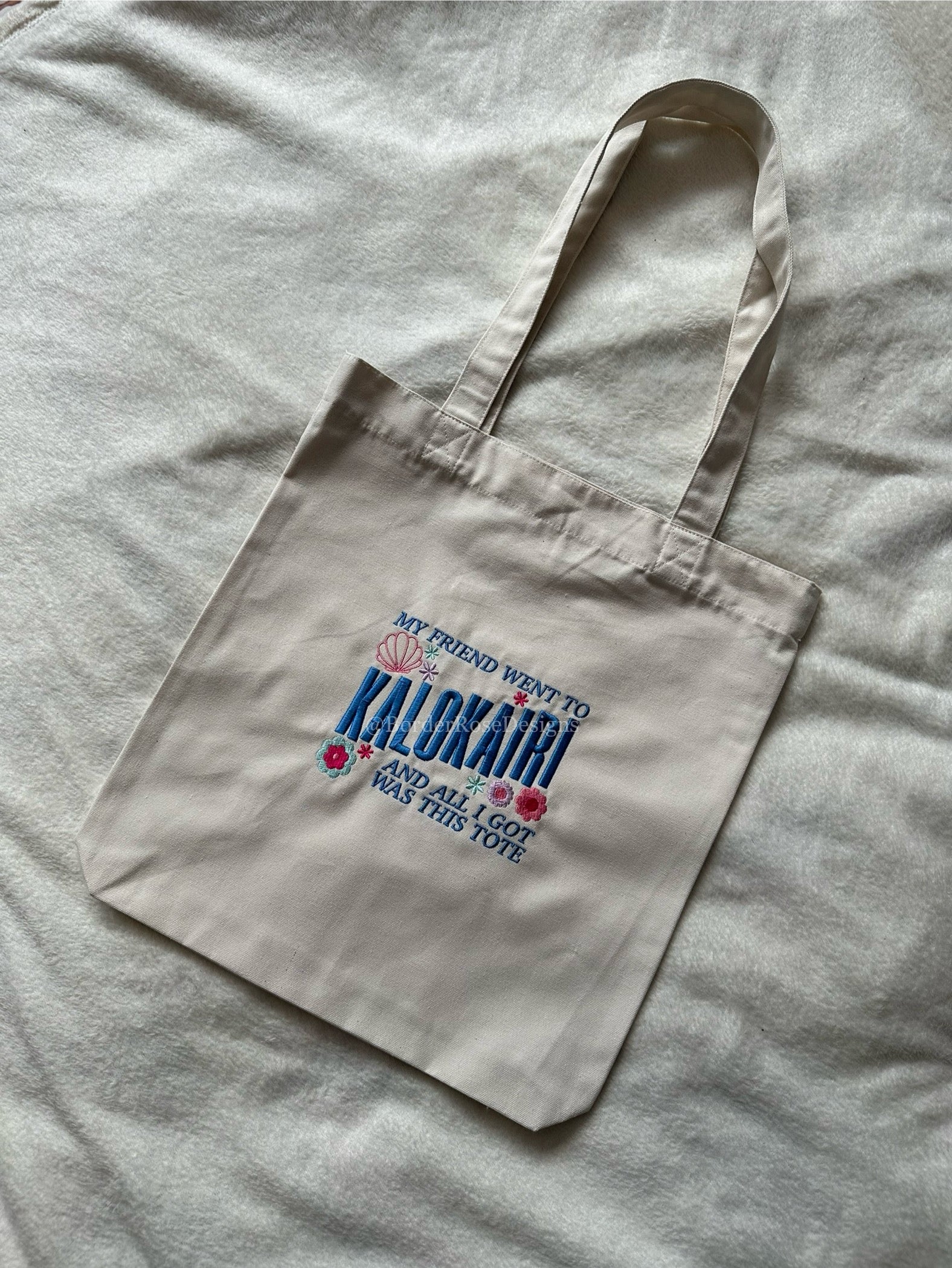 Kalokairi Souvenir Embroidered Tote Bag