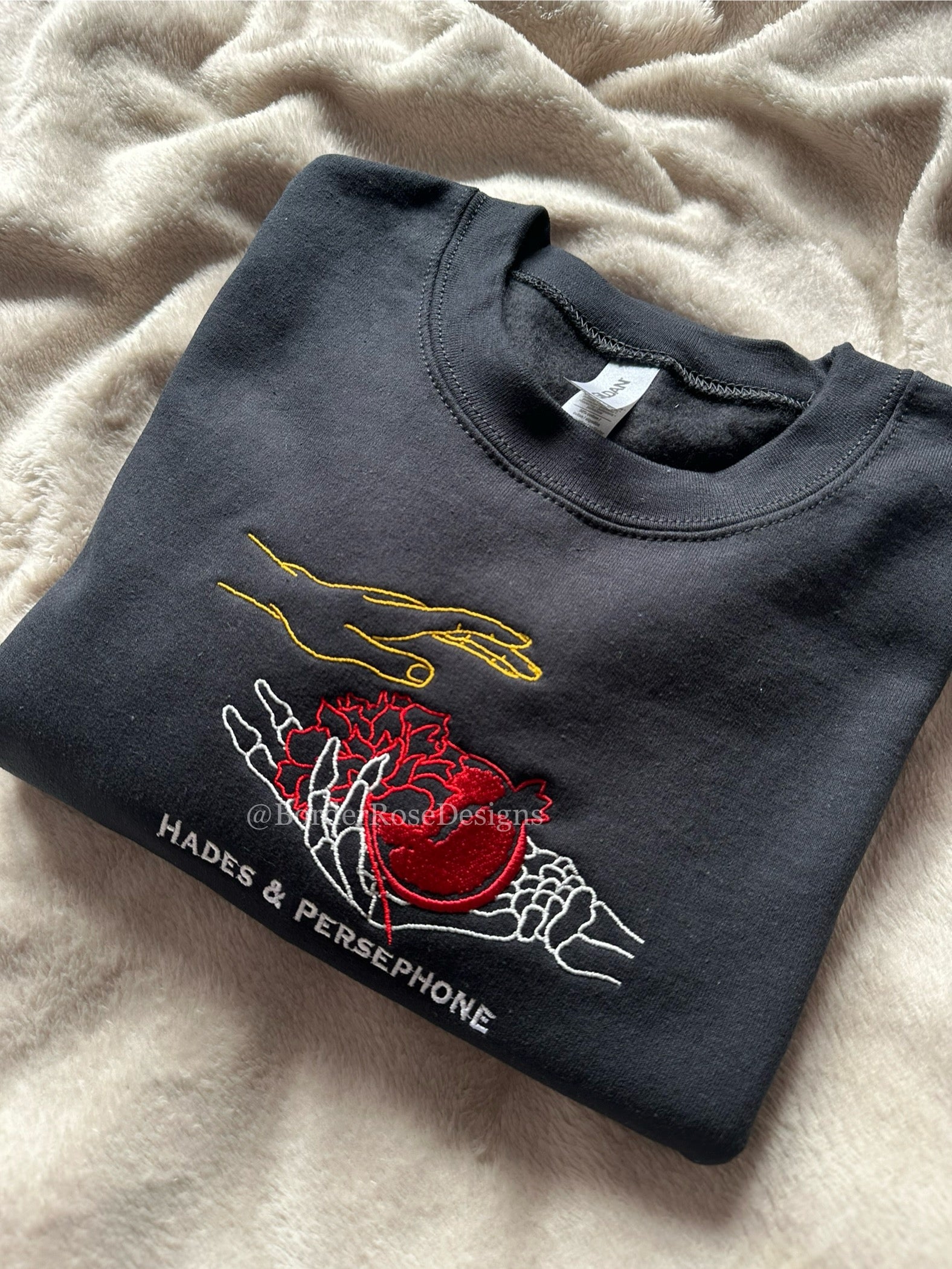 Hades & Persephone Hadestown Unisex Embroidered Sweatshirt