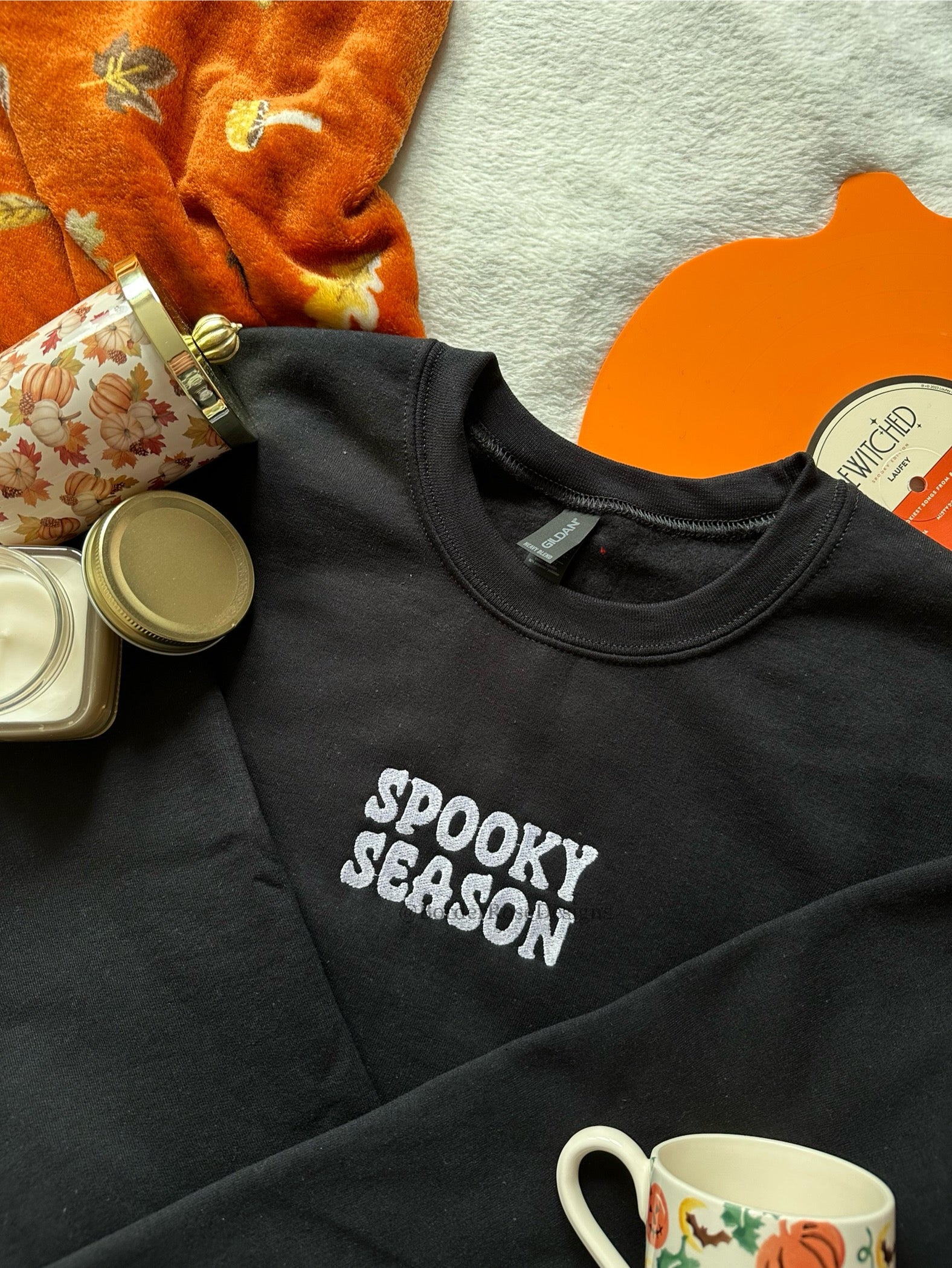 Spooky Season Cute Unisex Embroidered Sweatshirt