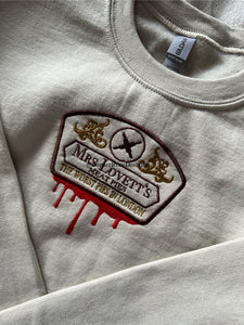 Mrs Lovett's Meat Pies Sweeney Todd Unisex Embroidered Sweatshirt