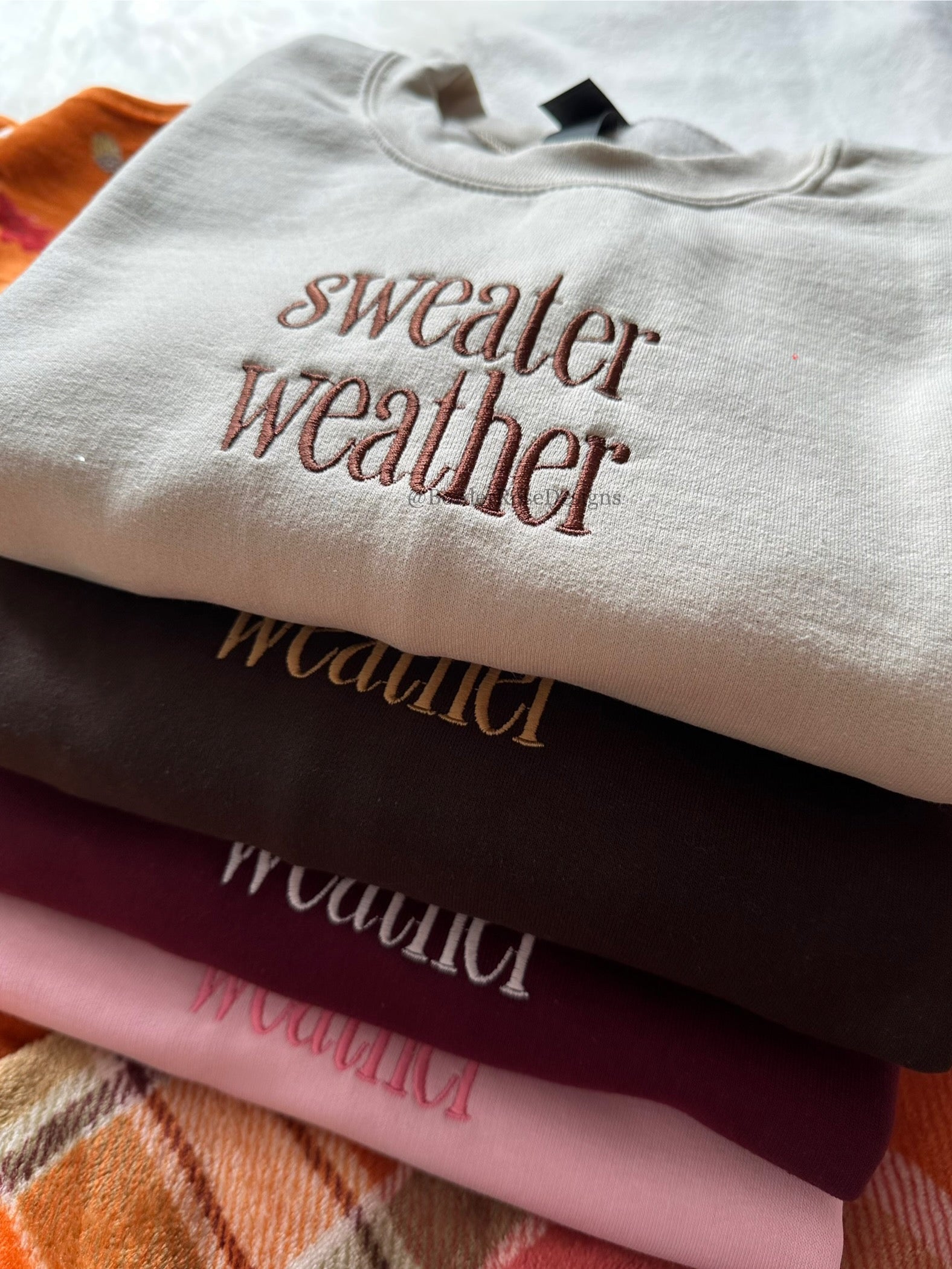 Sweater Weather Unisex Embroidered Sweatshirt