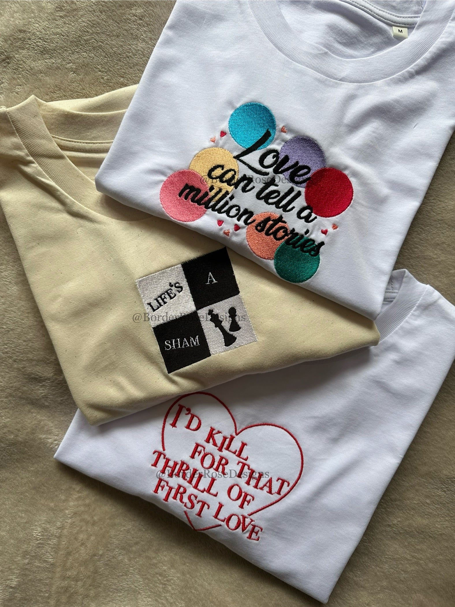 Love Can Tell A Million Stories Falsettos Unisex Embroidered T Shirt
