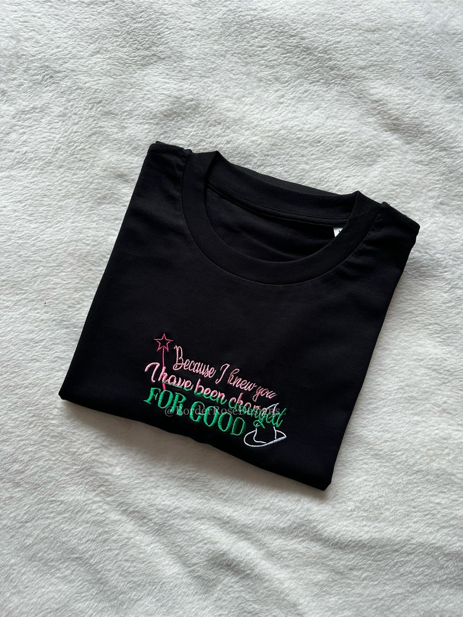 For Good Wicked  Unisex Embroidered T Shirt