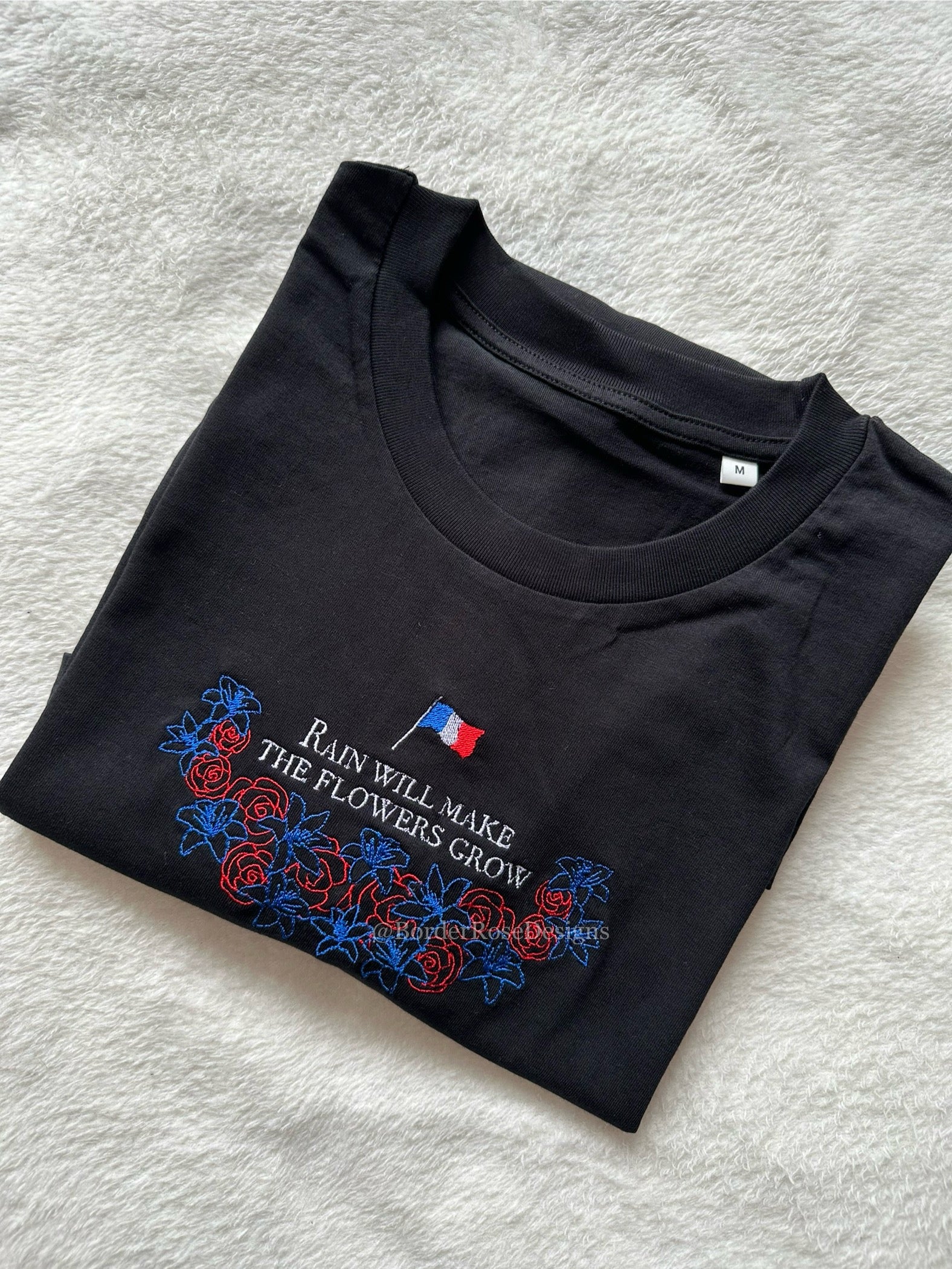Rain Will Make The Flowers Grow Les Misérables Unisex Embroidered T Shirt