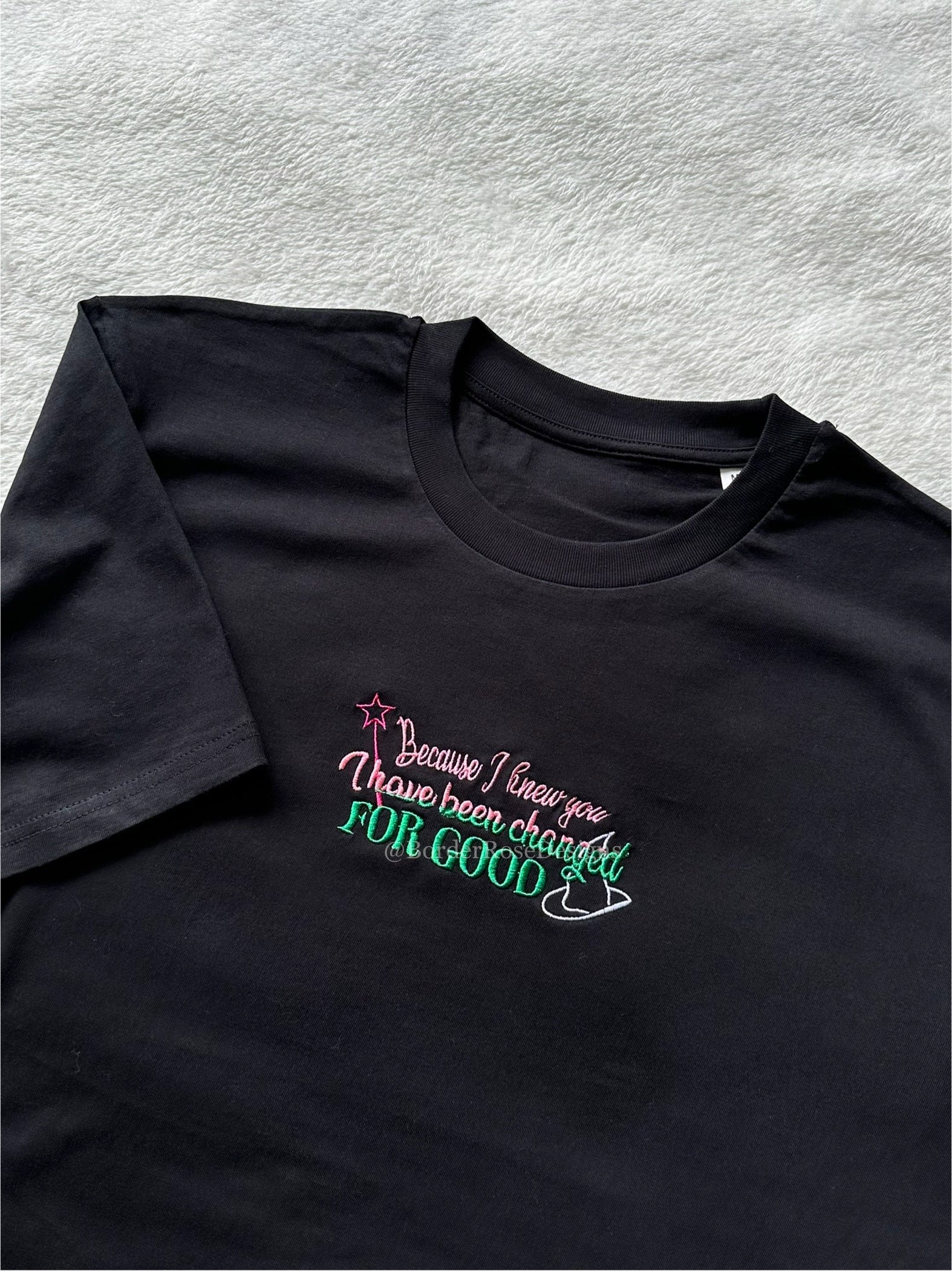 For Good Wicked  Unisex Embroidered T Shirt