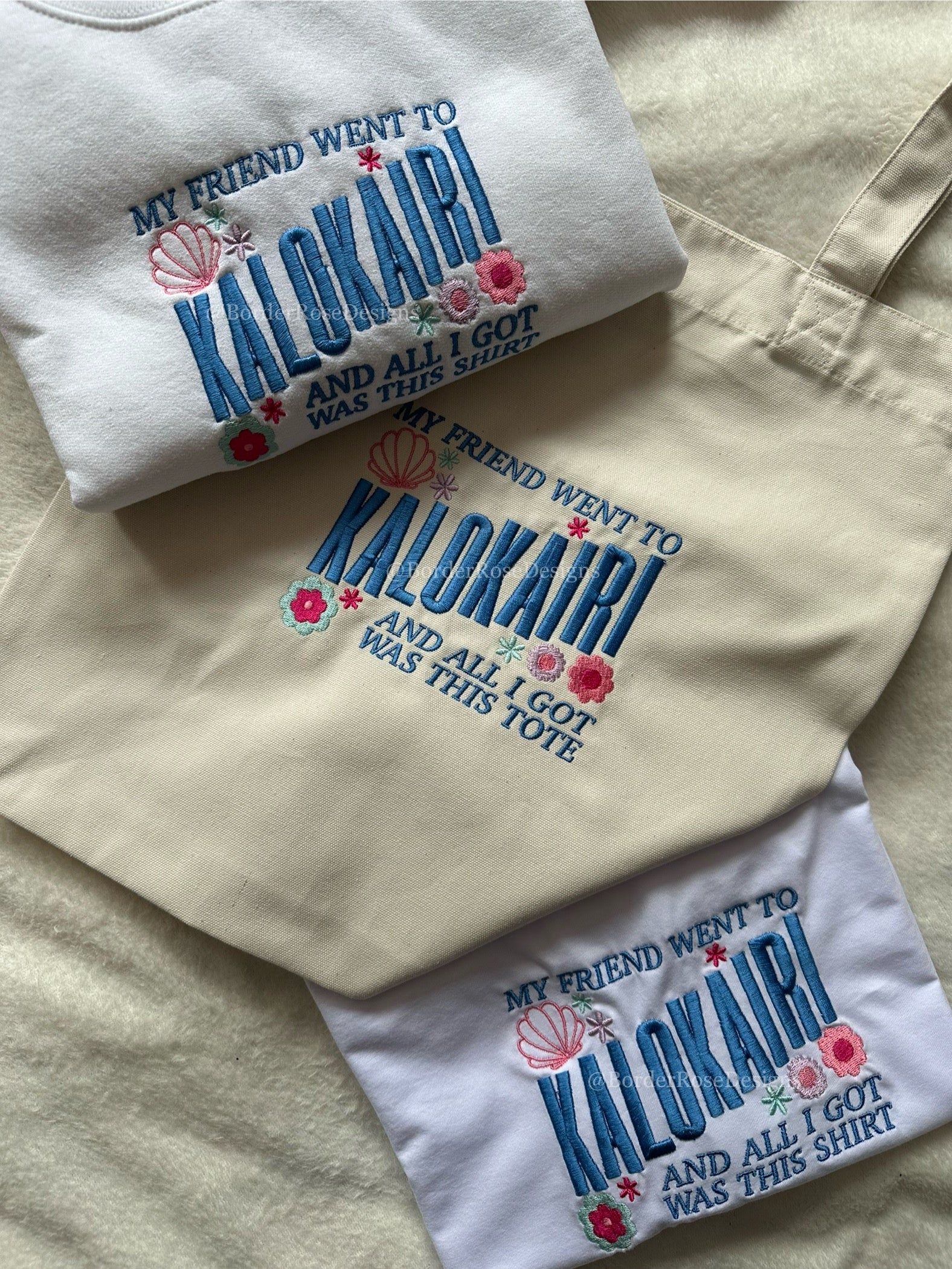 Kalokairi Souvenir Embroidered Tote Bag