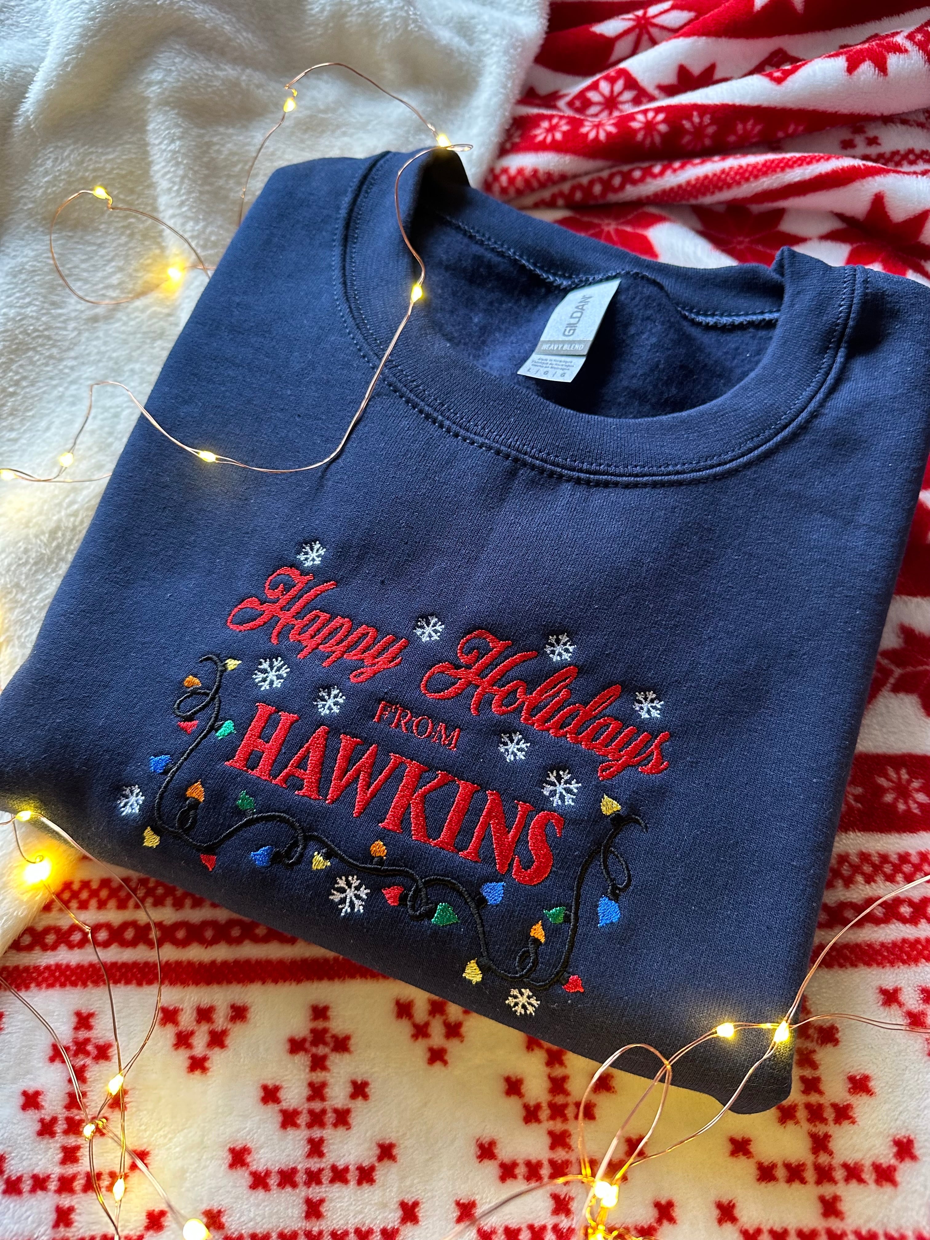 Happy Holidays Unisex Embroidered Sweatshirt