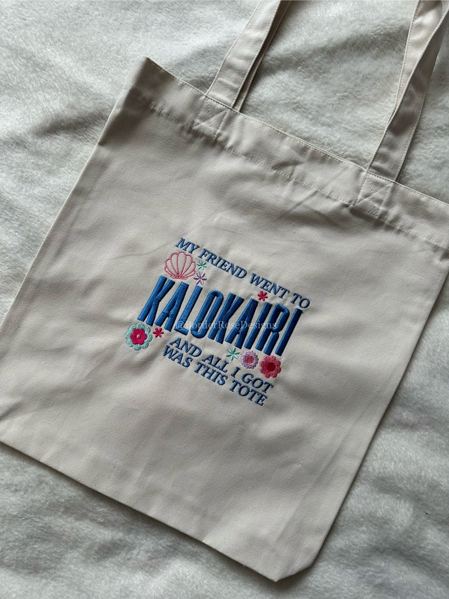 Kalokairi Souvenir Embroidered Tote Bag