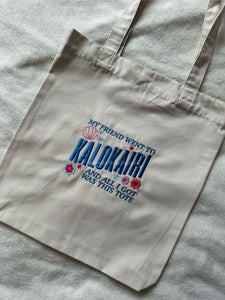 Kalokairi Souvenir Embroidered Tote Bag