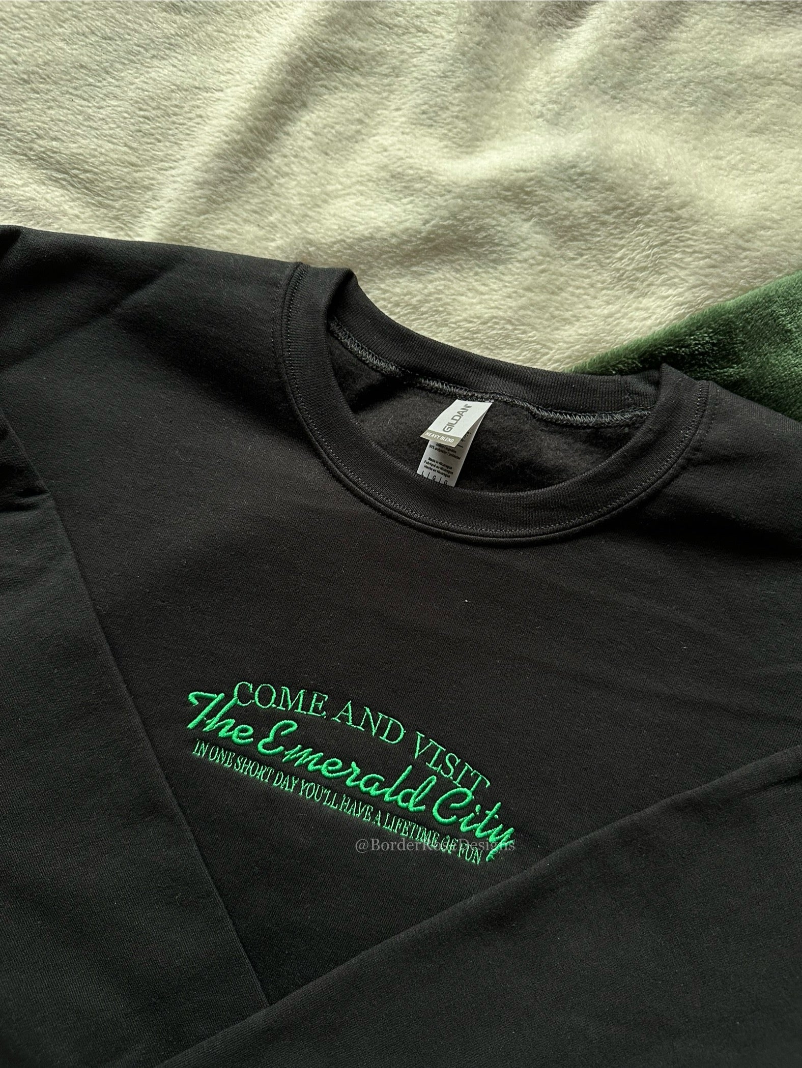 Visit The Emerald City Wicked Embroidered Sweatshirt