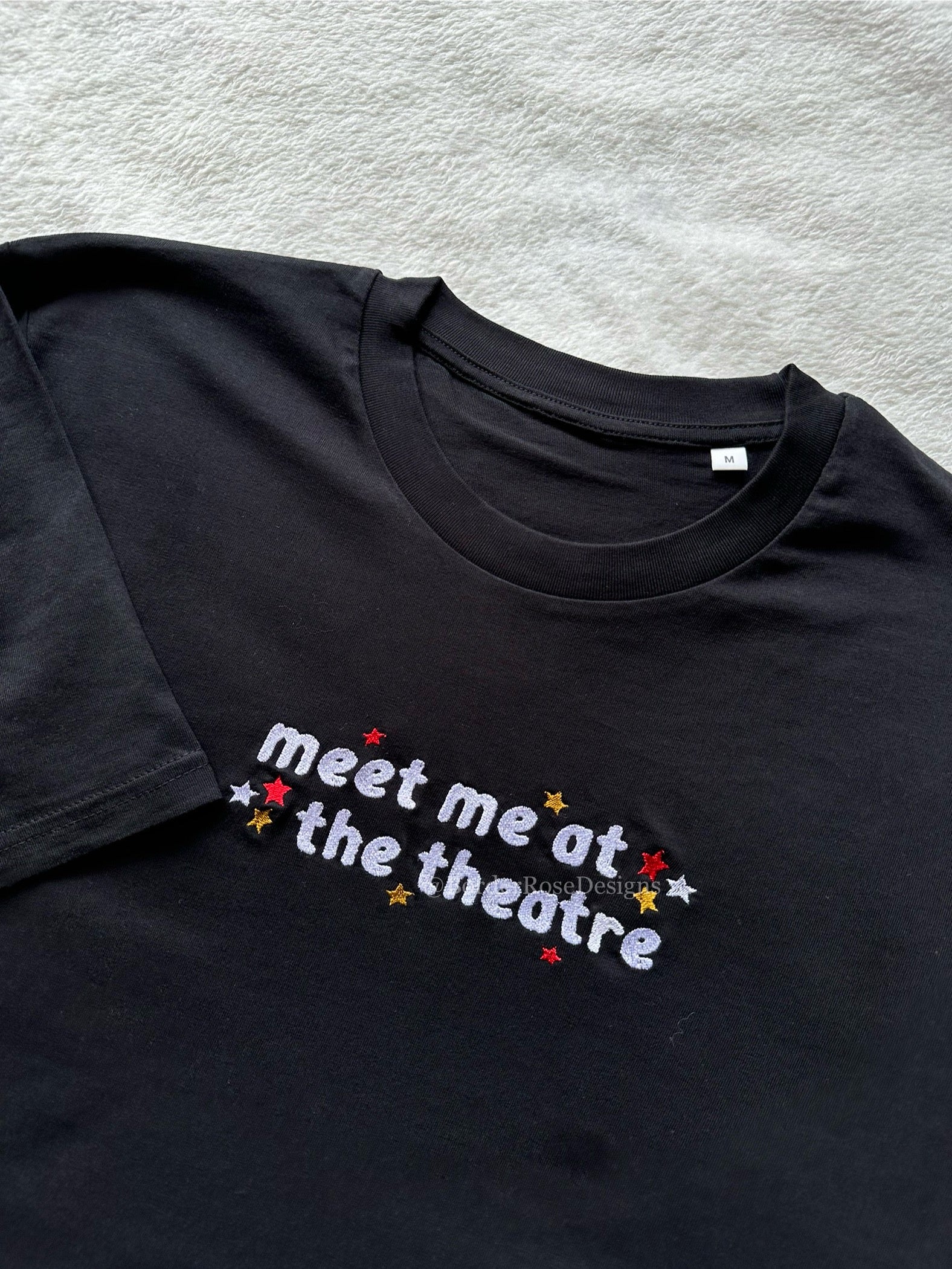 Meet Me At The Theatre Unisex Embroidered T Shirt