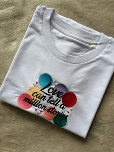 Love Can Tell A Million Stories Falsettos Unisex Embroidered T Shirt