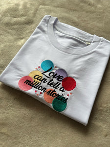 Love Can Tell A Million Stories Falsettos Unisex Embroidered T Shirt